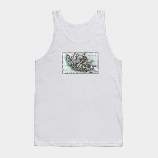 1830 Map of the East India Islands Tank Top by historicimage